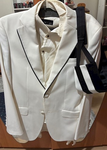 Ds damat Beyaz Erkek Takım Elbise - Görsel 3