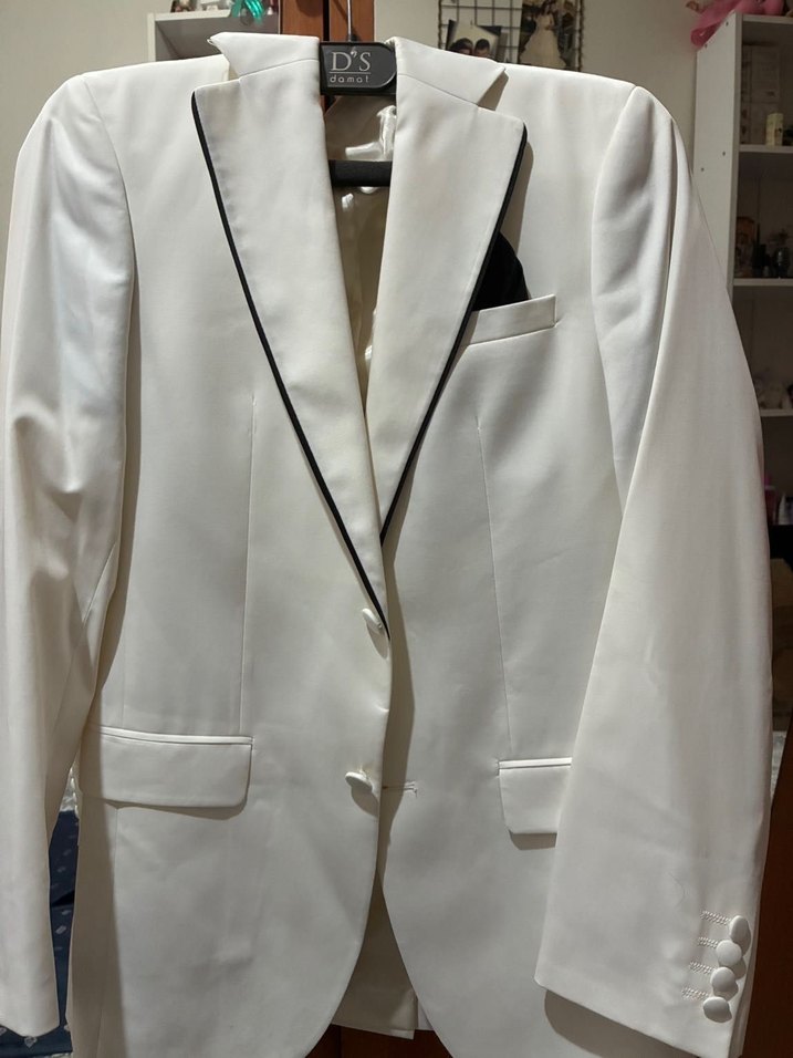 Ds damat Beyaz Erkek Takım Elbise - Görsel 5