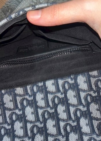 Gri Deri Christian Dior Tokalı Çanta - Görsel 3