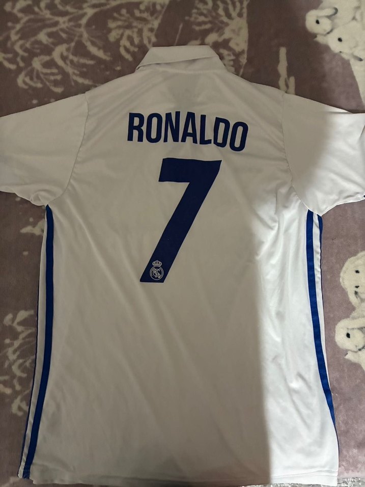 Erkek Beyaz Real Madrid Forması Kısa Kollu - Görsel 2