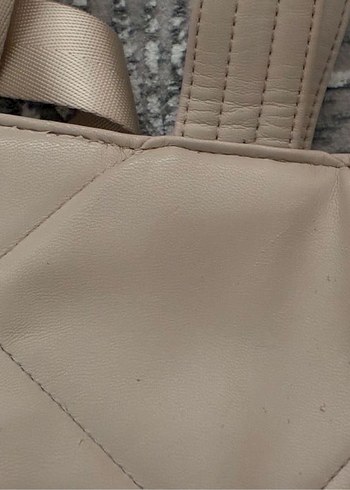 Bershka Bej Deri Kadın Çanta - Görsel 3