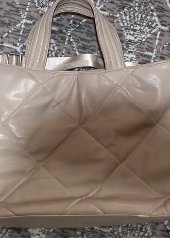 Bershka Bej Deri Kadın Çanta - Görsel 2