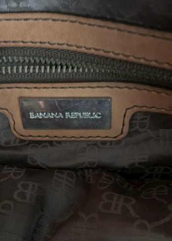 Banan republic Bej Deri Tokalı Bohem Kadın Çanta - Görsel 2