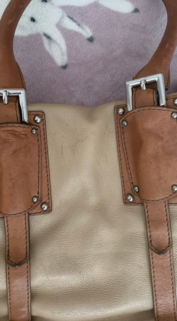 Banan republic Bej Deri Tokalı Bohem Kadın Çanta - Görsel 5