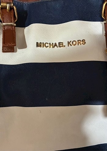 Michael Kors Deri Kahverengi Tokalı Çanta - Görsel 3