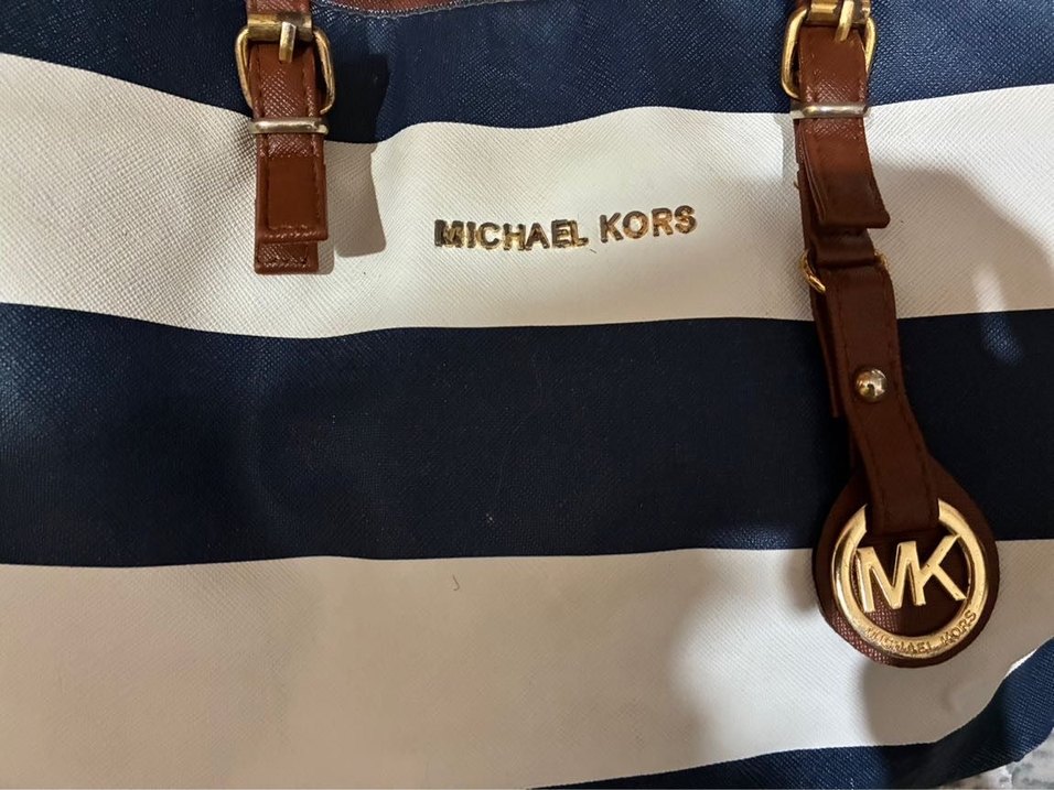 Michael Kors Deri Kahverengi Tokalı Çanta - Görsel 3