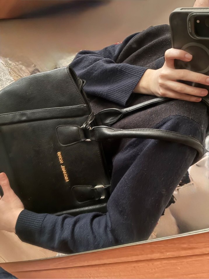 Michael Kors Siyah Deri Kadın Çanta - Görsel 5