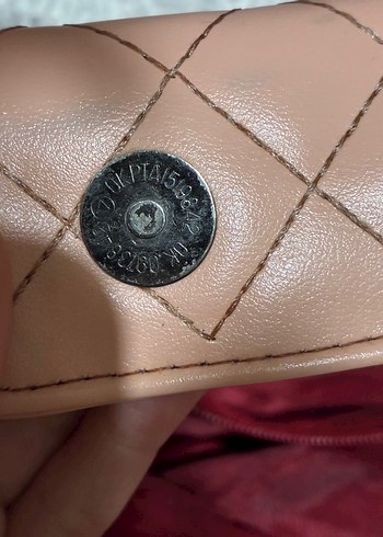 Chanel pudra pembesi Parlak Zincir Detaylı Deri Kadın Çanta - Görsel 5