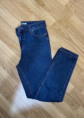 28 Beden Koyu Lacivert Midi Kadın Denim Jean