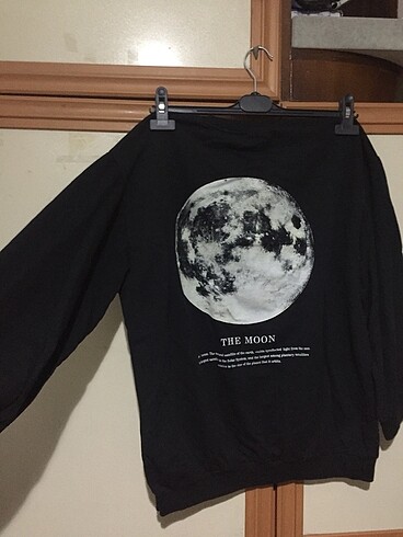 m Beden siyah Renk Baskılı oversize sweatshirt