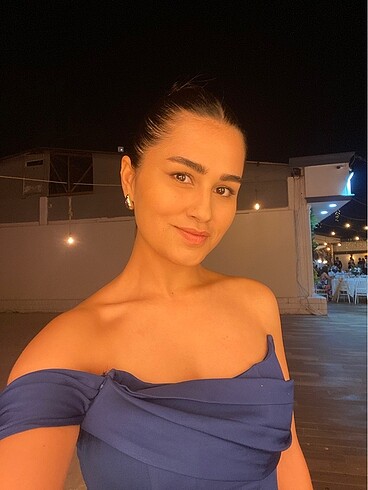 Mavi abiye elbise - Görsel 3