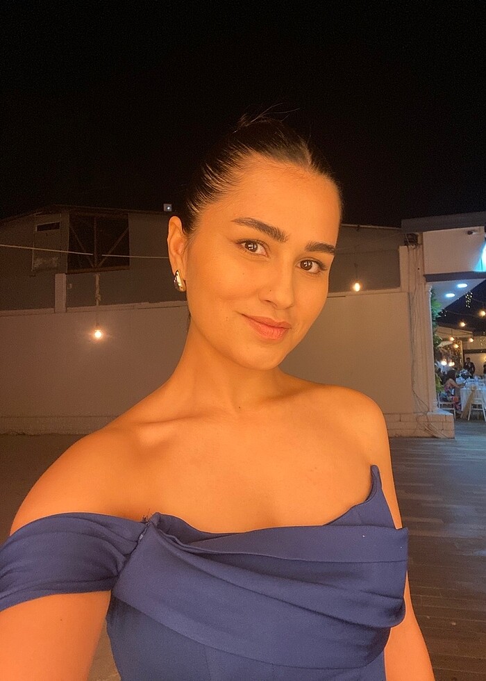 Mavi abiye elbise - Görsel 3