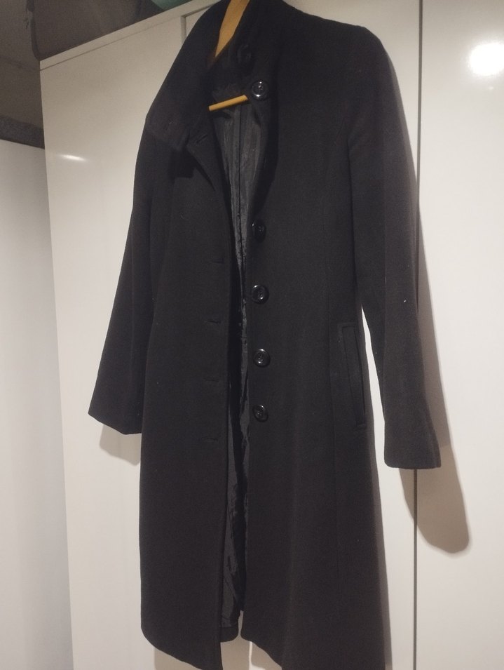 adil ışık Siyah kaşe Kaban - Görsel 3