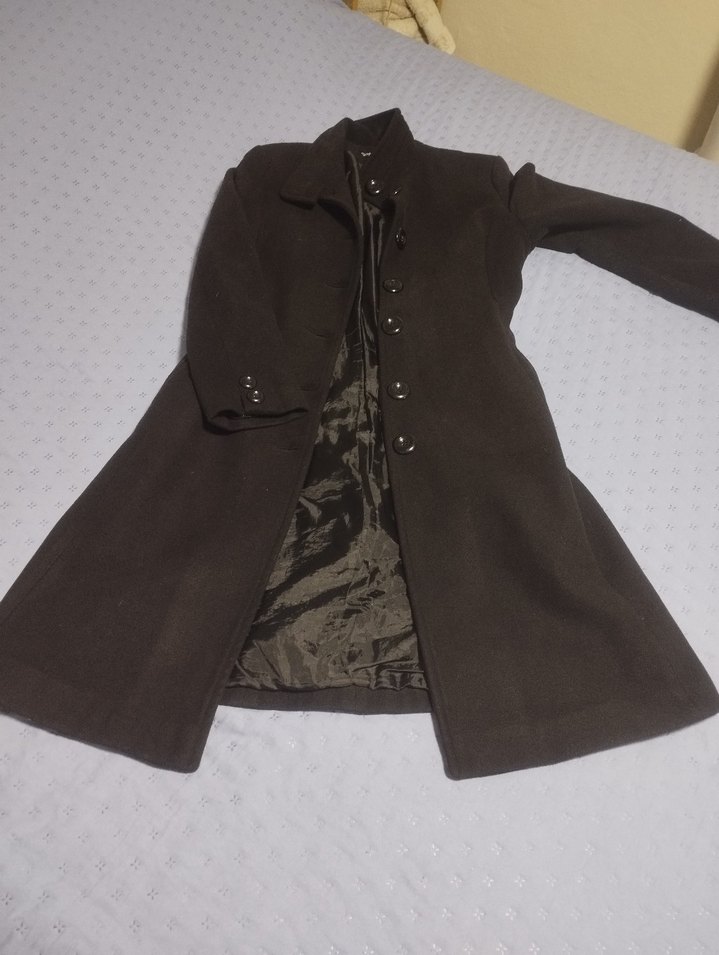 adil ışık Siyah kaşe Kaban - Görsel 2