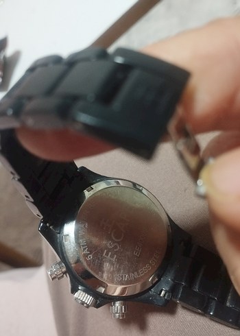 escape Siyah Parlak Taşlı Kadın Kol Saati - Görsel 3