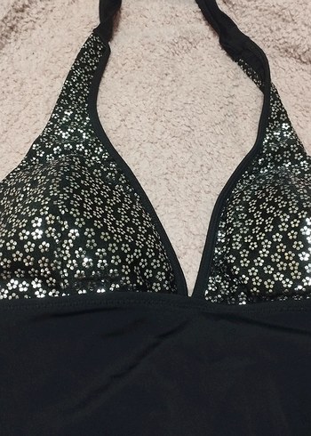 Payet Detaylı Siyah Kadın Mayo - Görsel 2