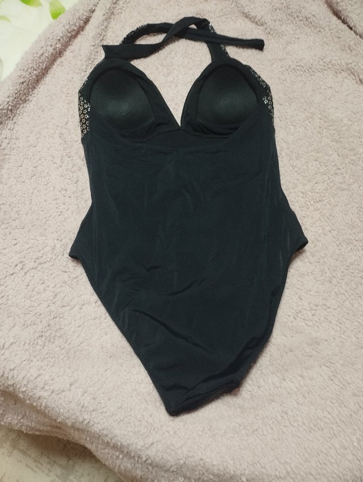 Payet Detaylı Siyah Kadın Mayo - Görsel 3