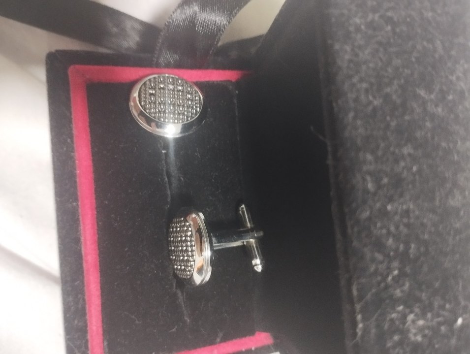 Siyah Modern Erkek Kol Düğmeleri - Görsel 3