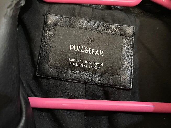l Beden siyah Renk Pull&Bear deri ceket