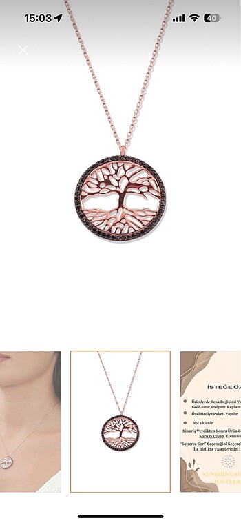 Beden çeşitli Renk Rose gold gümüş Yaşam Ağacı kolye