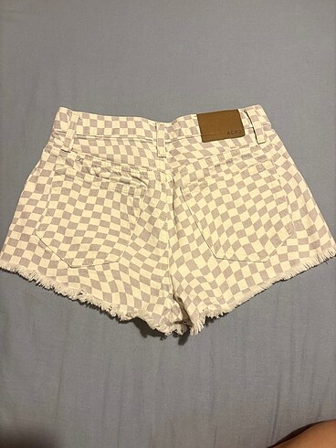 xs Beden Aeropostale lila beyaz dama desenli vintage şort