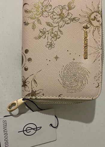 Stradivarius Stradivarius Bohem Desenli Altın Renk Kadın Deri Cüzdan