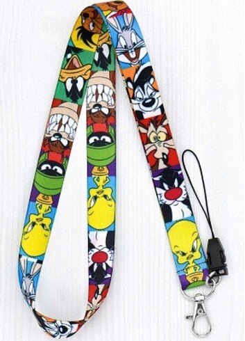 Looney Tunes Yaka Kartı Boyun İpi Telefon Askısı  