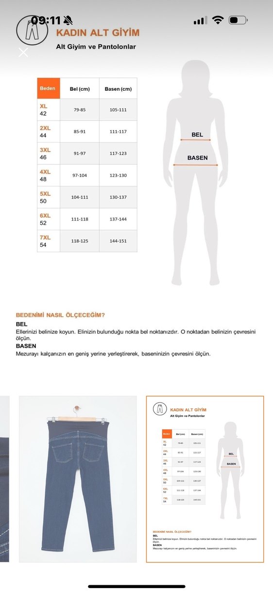 Mavi Denim Hamile Pantolonu - Görsel 2