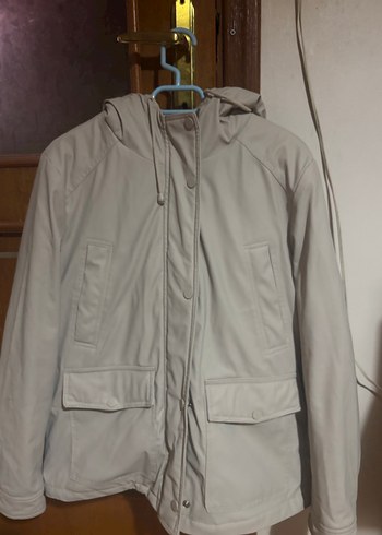 Bej yagmurluk/mont - Görsel 2