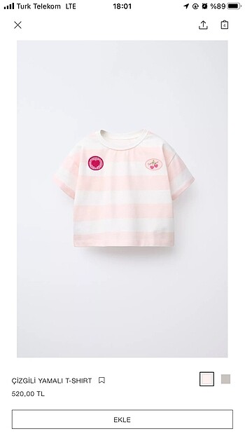 Zara Zara nakış detaylı t-shirt