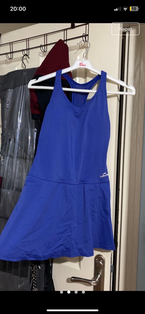 Mavi Spor Midi Elbise - Görsel 2