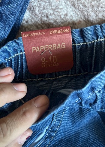 LC Waikiki Düğmeli Mavi çocukDenim Bol Kesim Pantolon