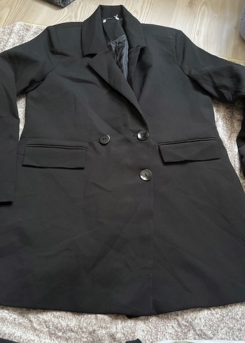 Defacto Kullanılmadı Siyah Düğmeli Kadın Blazer Ceket