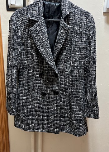 Gri Kadın Midi Blazer Ceket