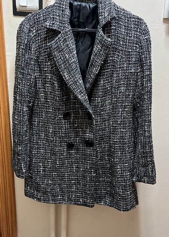 H&M Gri Kadın Midi Blazer Ceket