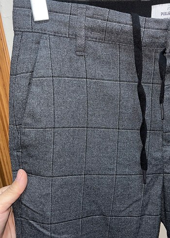 Gri Kareli Regular Fit Pantolon - Görsel 4