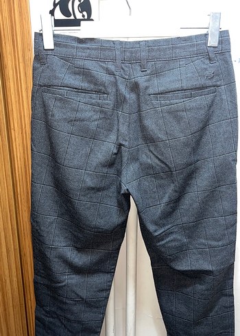 Gri Kareli Regular Fit Pantolon - Görsel 6