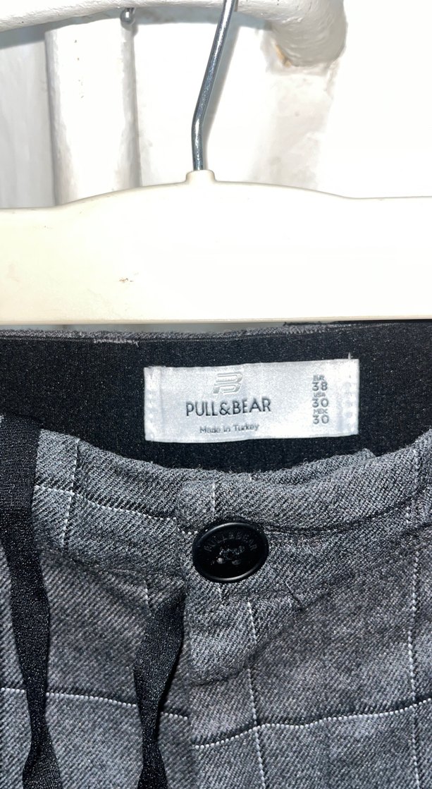 Gri Kareli Regular Fit Pantolon - Görsel 3