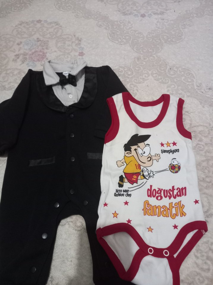 Siyah Uzun Kollu  Erkek Bebek Tulumu - Görsel 2