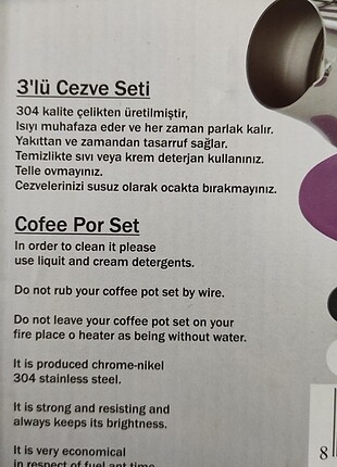 universal Beden Cooker paslanmaz çelik üçlü cezve takımı