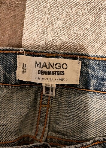 36 Beden mavi Renk Mango jean