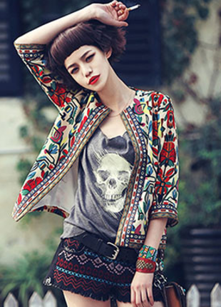 Vintage Love etnik desenli ceket
