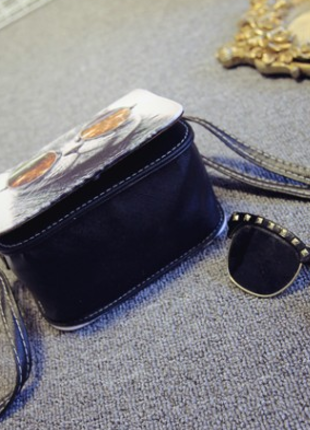 Vintage Love kedili mini çanta