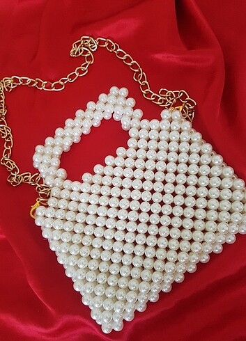 İnci çanta incili çanta pearl bag
