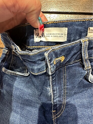 xs Beden mavi Renk zara kot pantolon