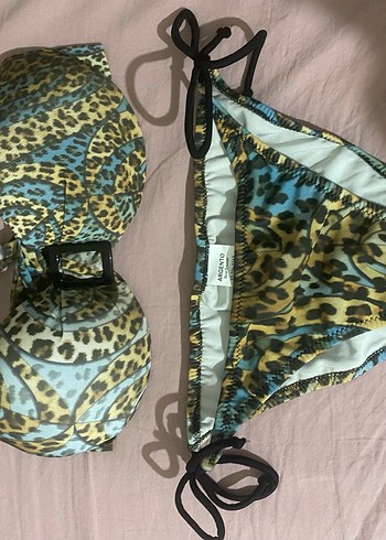 Leopar Desenli Tokalı Bikini Takımı