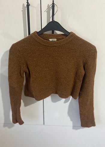 Kahverengi Triko Kadın Kazak - Görsel 2