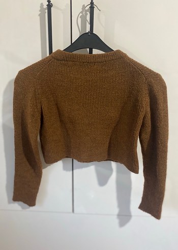 Kahverengi Triko Kadın Kazak - Görsel 6