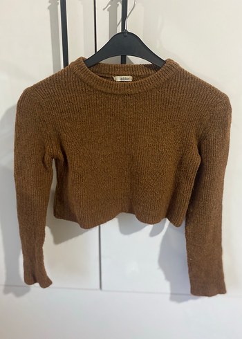 Kahverengi Triko Kadın Kazak - Görsel 4