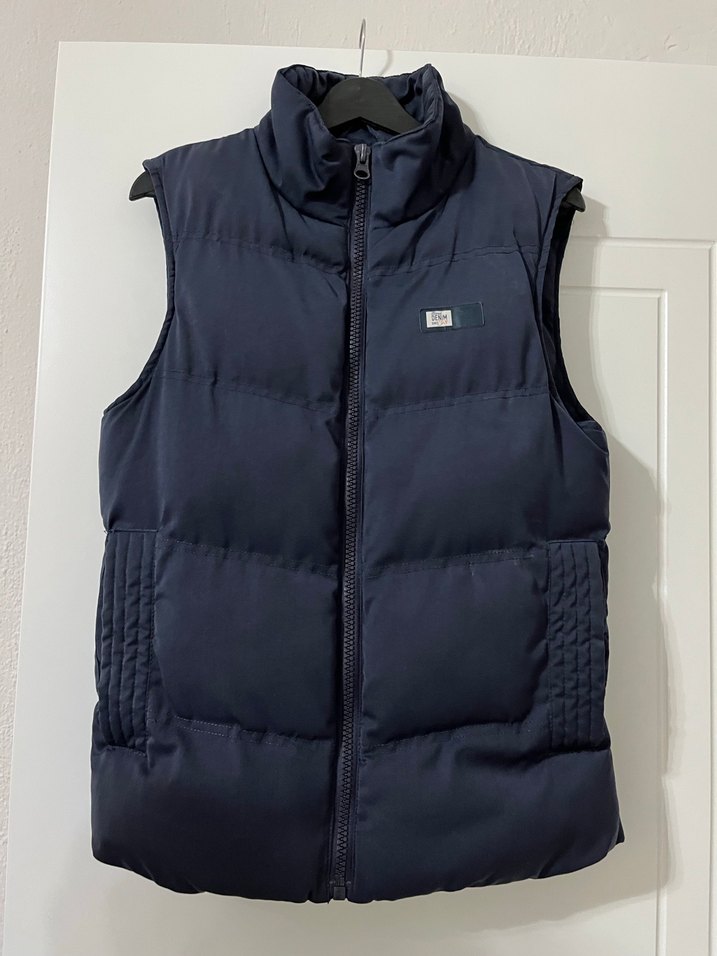 Lacivert Fermuarlı Erkek Şişme Yelek - Görsel 3